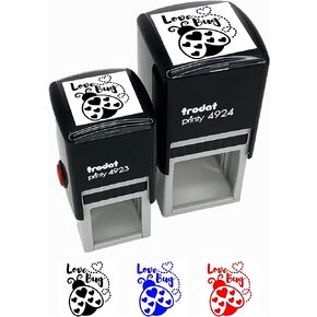 Love Bug Ladybug Lady Self-Inking Rubber Stamp Ink Stamper - 1 Inch Small - Black Ink in Kuwait