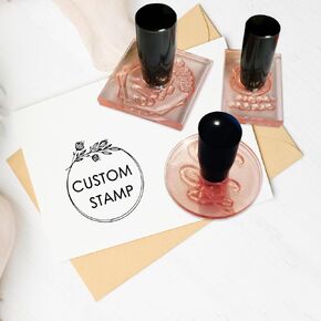 Custom Stamp Personalized Rubber Acrylic Stamp with Your Logo Design Address Stamp (Rectangle 0.6"x1.8") in Saudi Arabia