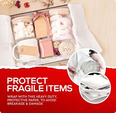 اوراق تغليف (~ 15 باوند حزمة بالجملة) مقاس ~ 27 انش × 17 انش، اوراق ورق غير مطبوعة للشحن ونقل اللوازم وحشو الصناديق وبطانة القفص وتغليف وحماية الاشياء الهشة - صنعت في الولايات المتحدة الامريكية in Kuwait