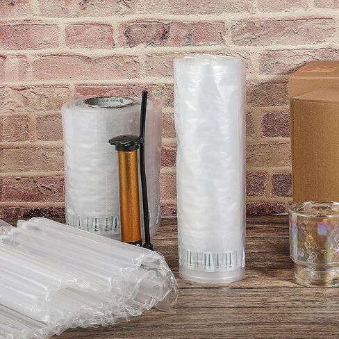 Bubble Cushioning Wrap Roll 12 Inch x 164 Feet Inflatable Air Pillow Packaging Bubble Column Wrap Large Air Bubbles for Heavy Duty Shipping Wine Bottle Protector Air Cushion for Packing Moving in Saudi Arabia