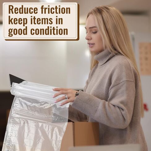 Bubble Cushioning Wrap Roll 12 Inch x 164 Feet Inflatable Air Pillow Packaging Bubble Column Wrap Large Air Bubbles for Heavy Duty Shipping Wine Bottle Protector Air Cushion for Packing Moving in Saudi Arabia