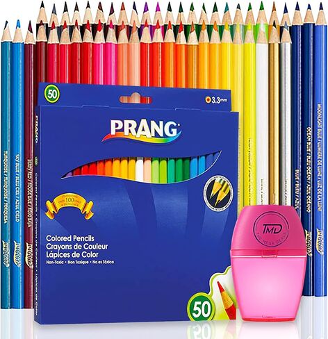 Colored Pencils, 50 Colored Pencils. Colored Pencils for adult Coloring. Coloring Pencils with Sharpener ultimate Color Pencil Set. in Kuwait