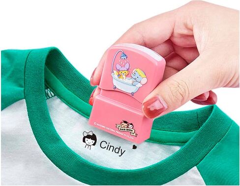 ملصقات ملابس الأطفال متعددة الأغراض، ختم شخصي مقاوم للماء، ختم اسم شخصي، ختم اسم الطفل، ختم مخصص، ختم ملابس المدرسة مقاوم للماء (سيارة خضراء) in Kuwait