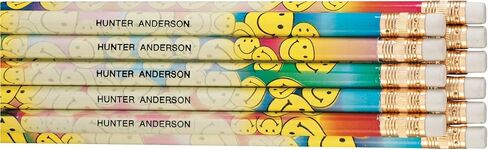 أقلام رصاص مموهة مخصصة من Fox Valley Traders - مجموعة من 12 قلم رصاص من الخشب الصلب #2، مستلزمات المعلمين، هدية للأطفال in Kuwait