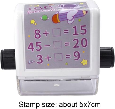 HomeSoGood Roller Stamp Household Within 100 Math Digital Office Supplies PVC Addition and Subtraction 2PCS in Saudi Arabia