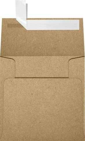 LUXPaper Square Invitation Envelopes | Peel & Press | 4" x 4" | Bright White | 70lb. Text | 50 Qty in Saudi Arabia