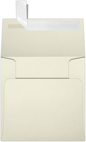 LUXPaper Square Invitation Envelopes | Peel & Press | 4" x 4" | Bright White | 70lb. Text | 50 Qty in Saudi Arabia