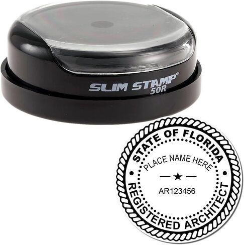 Professional Architect Stamp Florida - MaxLight Pre-Inked, Wet Architectural Stamp, Size 2" - Ideal for Florida Architects, FL Architect Stamp - Long-Lasting Stamp Solution - FL Professional Seal in Kuwait