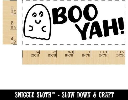 ختم حبر مطاطي ذاتي التحبير من Boo Yah Ghost Teacher School - مقاس صغير 1-1/2 بوصة - حبر وردي in Kuwait