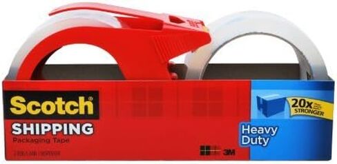 Scotch Heavy Duty Shipping and Moving Packing Tape, Clear, Packing and Moving Supplies, 1.88 in. x 54.6 yd., 6 Tape Rolls with 1 Dispenser in Saudi Arabia
