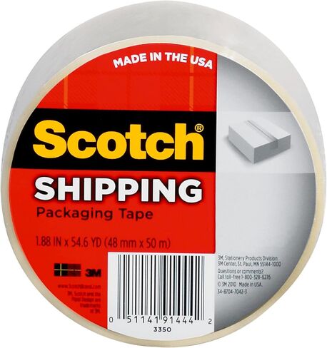 Scotch Shipping Packaging Tape, 1.88" x 54.6 yd, 1 Roll (3350) in Kuwait