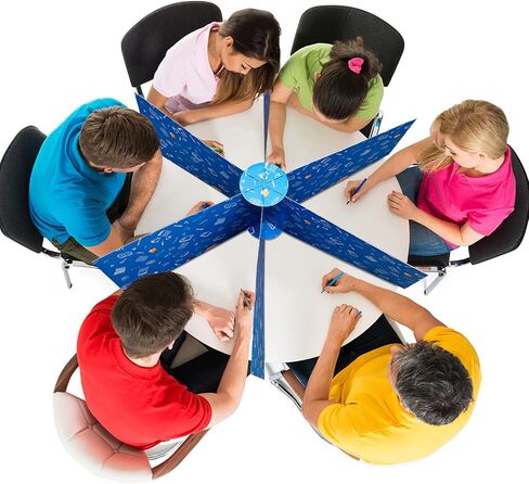 Jinei 4 Sets Student Privacy Dividers Round Table Privacy Boards for Classroom Testing Shields Multiple Station Desk Privacy Divider Testing Folders Boards for School Office Supplies in Saudi Arabia