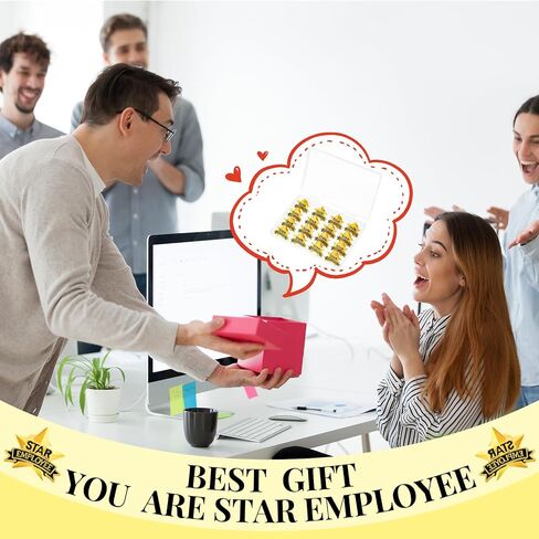 Zeyune 24 Pieces Employee of The Month Lapel Pin 3/4 Inch Award Appreciate Pin Star Employee Lapel Pin Recognition Lapel Pins to Reward Any Employee The Month Corporate Pin for Employees in Saudi Arabia