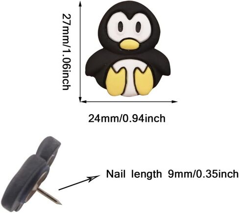 30 جهاز كمبيوتر شخصى الإبداعية الحيوان البطريق دفع دبابيس JfwuHap الراتنج خريطة دبوس الديكور Thumbtacks مسمار لخريطة لوحة الفلين صورة جدار ثابت ورقة مذكرة مذكرة اللوازم المكتبية هدية الملحقات in Kuwait