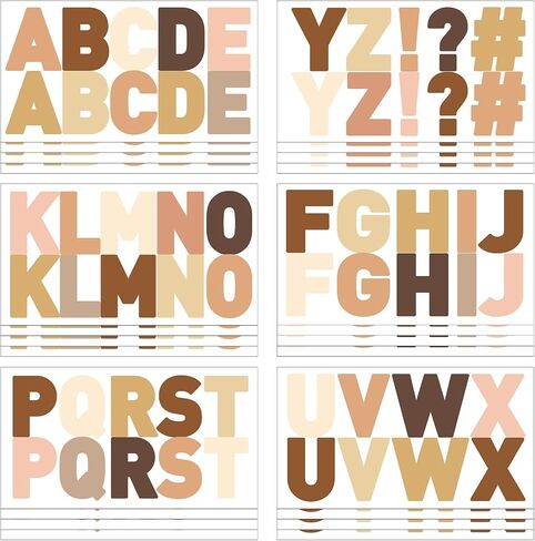 Purpeak 232 Pcs 24 Sheets Large Letter Stickers 2.5 Inch Self Adhesive Letters Stickers Alphabet Letter Stickers for Bulletin Board Classroom Window Door Mailbox Home Decor, Skin Color in Kuwait