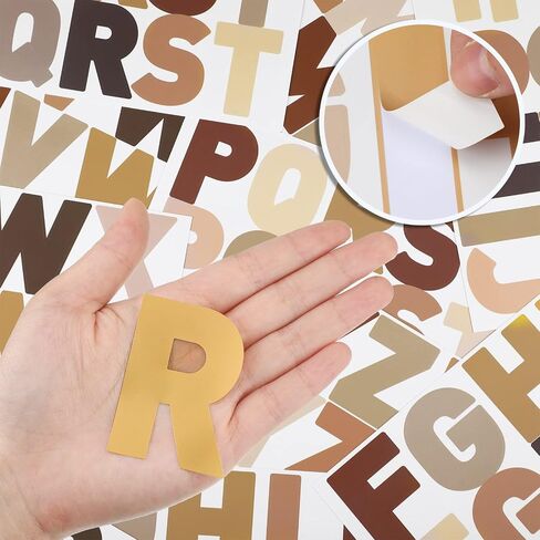 Purpeak 232 Pcs 24 Sheets Large Letter Stickers 2.5 Inch Self Adhesive Letters Stickers Alphabet Letter Stickers for Bulletin Board Classroom Window Door Mailbox Home Decor, Skin Color in Kuwait