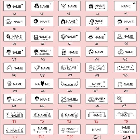 Name Stamp for Clothing Kids,Custom Signature Stamp,Self Inking Name Stamp Signature,Name Stamp for Clothing Kids, Personalized Waterproof Clothes (BZ001-PINK,1pcs) in Saudi Arabia