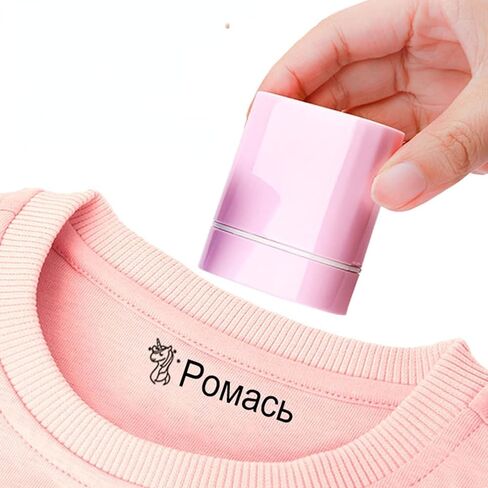 Name Stamp for Clothing Kids,Custom Signature Stamp,Self Inking Name Stamp Signature,Name Stamp for Clothing Kids, Personalized Waterproof Clothes (BZ001-PINK,1pcs) in Saudi Arabia