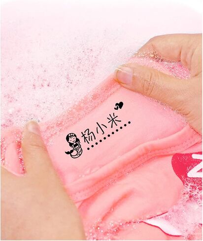 Name Stamp for Clothing Kids,Custom Signature Stamp,Self Inking Name Stamp Signature,Name Stamp for Clothing Kids, Personalized Waterproof Clothes (BZ001-PINK,1pcs) in Saudi Arabia