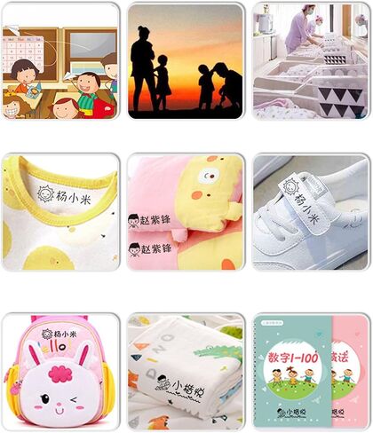 Name Stamp for Clothing Kids,Custom Signature Stamp,Self Inking Name Stamp Signature,Name Stamp for Clothing Kids, Personalized Waterproof Clothes (BZ001-PINK,1pcs) in Saudi Arabia