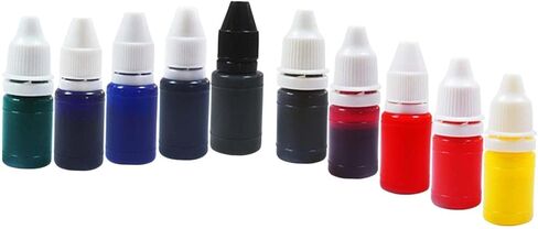 10 قطع من شامبونا 7 مل حبر إعادة تعبئة الطوابع الفاخرة، برتقالي، أخضر، أزرق، بني، وردي، أصفر، أرجواني، أسود اللون الخشبي in Kuwait