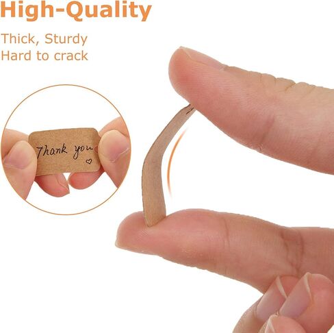 500 قطعة 1.38 × 0.71 بوصة كرافت علامات العلامات ، علامات السعر مع سلسلة مرنة ، علامات السعر للكتابة فارغة السعر علامات عرض لمتجر المجوهرات سعر العلامات العلامات الزينة المعلقة الملابس - بني in Kuwait