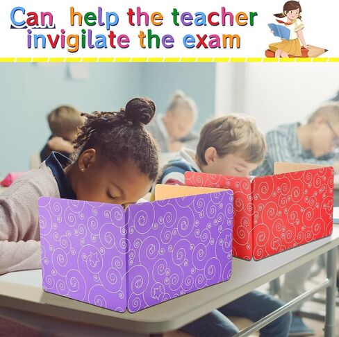 Jetec 30 Pcs Privacy Boards for Student Desks Classroom Privacy Boards for Desks Colored Desk Divider Testing Dividers Desk Partition Trifold Panels Study Carrel for Study Teacher Classroom Office in Saudi Arabia