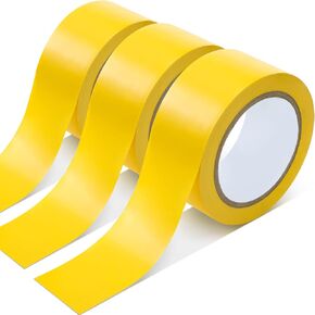 3 Rolls Floor Marking Tapes 2" Width 100' Length Yellow Durable Non Abrasive Tape Tough Floor Tape for Social Distancing, Gyms, Athletics, School, Restaurants, Equipment, Heavy Foot Traffic in Saudi Arabia