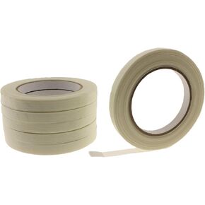 6 قطع من شريط ربط الشعيرات مقاس 1/2 بوصة .5 شريط تغليف من الألياف الزجاجية شديد التحمل 12 مم من الزجاج المقوى شريط ربط وتعبئة وتجميع وتغليف منصات شفافة شفافة 4 مل × 60 ياردة in Kuwait