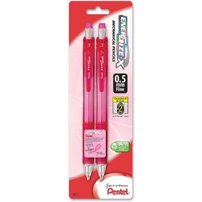 Pentel BCA energize-x ميكانيكية القلم الرصاص ، 0.5 ملم ، متوفر باللون الوردي البراميل ، حزمة مكونة من 2 (pl105bp2p-bc) in Saudi Arabia