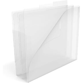 Staples Translucent Poly File Folders, Assorted, 6/Pack