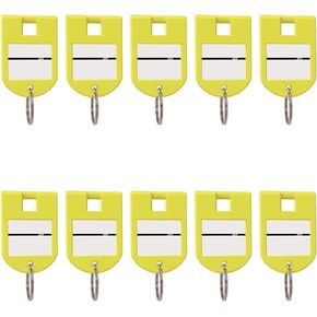 علامات مفاتيح وي هير (عبوة من 50 قطعة)، حلقات مفاتيح لسلاسل المفاتيح لمفتاح السيارة، ملصقات مفاتيح مع نافذة، حلقات مفاتيح صغيرة للفندق والمكتب والمنزل in Kuwait