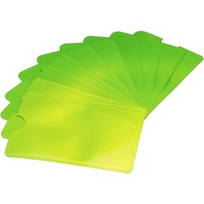 YOKIVE 30 Pcs RFID Card Holder, Card Sleeve Slim | Scratch Resistant, Great for Business Cards, Access Cards (Green, 3.62-Inch) in Kuwait