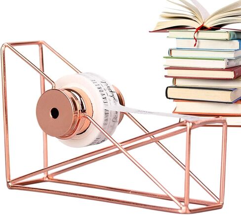 مكتب توزيع شريط Kumprohu - موزع شريط لاصق لسطح المكتب - حامل شريط ذهبي وردي لوازم سجل القصاصات الجمالية الثابتة، ملحقات المكتب in Kuwait
