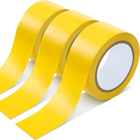 3 Rolls Floor Marking Tapes 2" Width 100' Length Yellow Durable Non Abrasive Tape Tough Floor Tape for Social Distancing, Gyms, Athletics, School, Restaurants, Equipment, Heavy Foot Traffic in Saudi Arabia