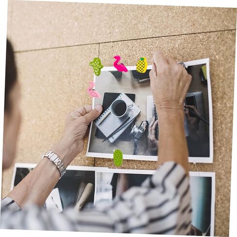 Corkboard for Office 30pcs Flamingo Pushpin Decorative Thumb Tacks Decorative Cork Board Office Cork Board Maps Thumb Tacks Leaf Push Office Thumb Tacks Push Tacks Wood in Kuwait