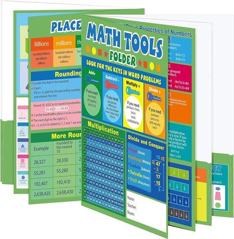 Colarr 12 Pcs Writing Process Pocket Folder 4 Pocket Laminated Students Writing Process Folders School Supplies for Kids Educational and Learning Activities, 9.5 x 12 Inch in Saudi Arabia