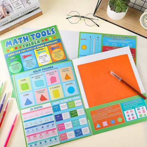 Colarr 12 Pcs Writing Process Pocket Folder 4 Pocket Laminated Students Writing Process Folders School Supplies for Kids Educational and Learning Activities, 9.5 x 12 Inch in Saudi Arabia