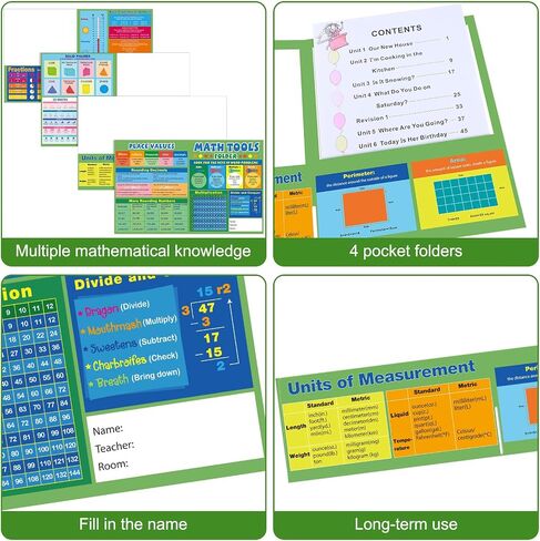 Colarr 12 Pcs Writing Process Pocket Folder 4 Pocket Laminated Students Writing Process Folders School Supplies for Kids Educational and Learning Activities, 9.5 x 12 Inch in Saudi Arabia