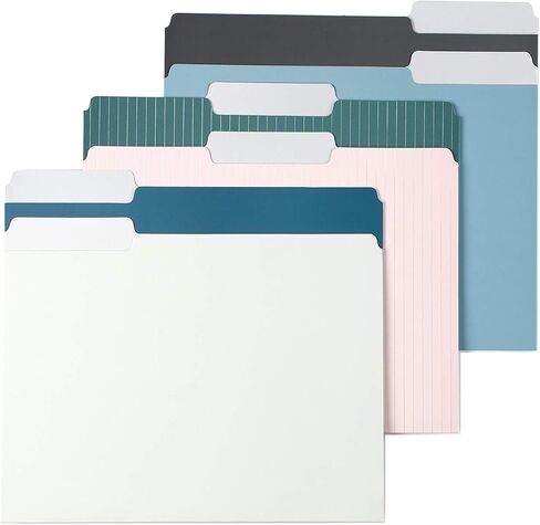 Erin Condren Designer Desk Accessories - Soft Color File Folders Set of 6 - Labels Included. Premium, Heavyweight Paper Stock File Folders for Streamlined Focused Organization in Saudi Arabia