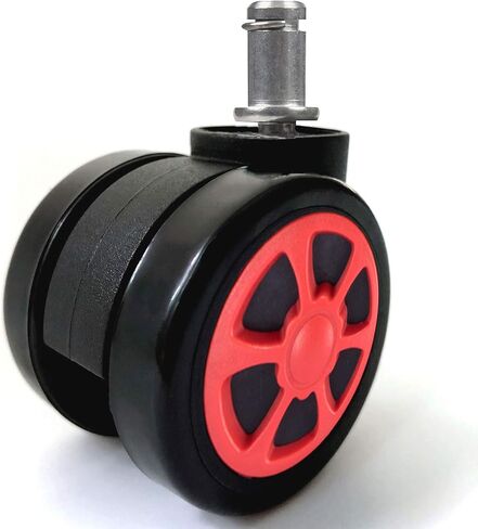 Gaming Office Chair Casters Floor Protection Rubber (5 Sets) 60mm Casters with Standard Stem Size （ Blue） in Kuwait