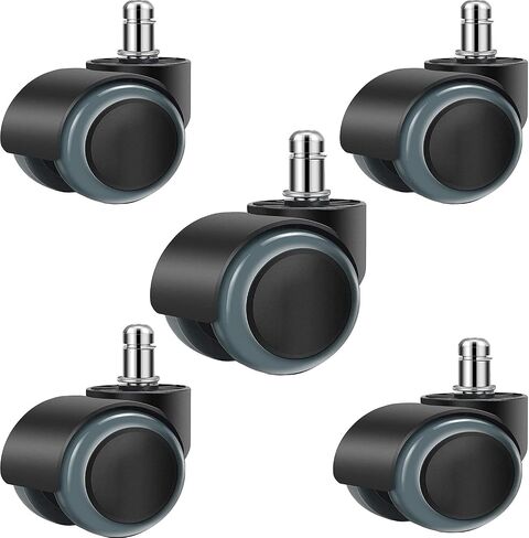 Gaming Office Chair Casters Floor Protection Rubber (5 Sets) 60mm Casters with Standard Stem Size （ Blue） in Kuwait