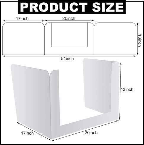 PerKoop 24 Pcs Privacy Dividers for Students Desk Classroom Privacy Panels with Open Front Window Trifold Testing Privacy Boards White Desk Dividers Privacy Folders for School Office in Saudi Arabia
