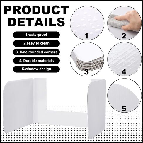 PerKoop 24 Pcs Privacy Dividers for Students Desk Classroom Privacy Panels with Open Front Window Trifold Testing Privacy Boards White Desk Dividers Privacy Folders for School Office in Saudi Arabia