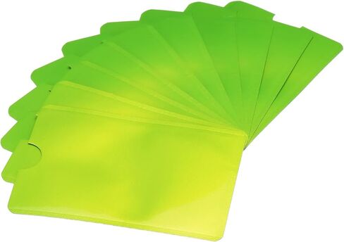 YOKIVE 30 Pcs RFID Card Holder, Card Sleeve Slim | Scratch Resistant, Great for Business Cards, Access Cards (Green, 3.62-Inch) in Saudi Arabia
