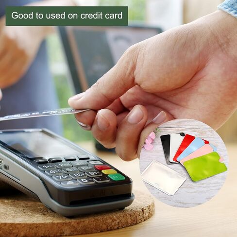 YOKIVE 30 Pcs RFID Card Holder, Card Sleeve Slim | Scratch Resistant, Great for Business Cards, Access Cards (Green, 3.62-Inch) in Saudi Arabia