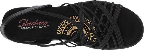 Skechers Women's Parallel-Crossed Wires-Multi Gore Slingback Sandal Wedge in Saudi Arabia