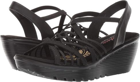 Skechers Women's Parallel-Crossed Wires-Multi Gore Slingback Sandal Wedge in Saudi Arabia
