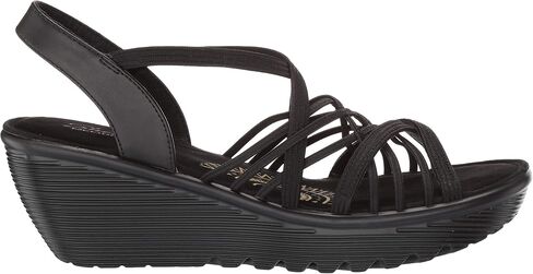 Skechers Women's Parallel-Crossed Wires-Multi Gore Slingback Sandal Wedge in Saudi Arabia