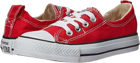 أحذية رياضية من القماش الكتاني الأبيض All Star Ox من Converse للسيدات، باللون الأحمر، مقاس 38.5 EU, شور لاين ريد ومن, 38.5 EU in Kuwait